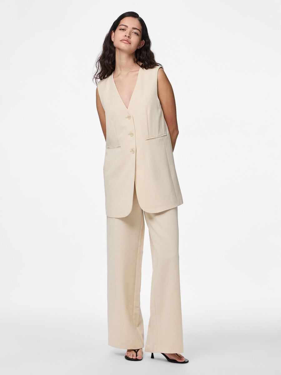 Carousel image - PCKAMIL WIDE-LEG TROUSERS, Sandshell | 7