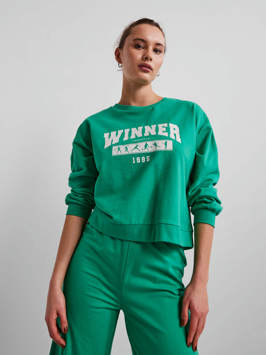 Pieces PCVIENNA SWEAT-SHIRT, Simply Green, highres - 17123777_SimplyGreen_928595_003.jpg
