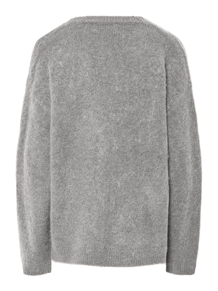 Carousel image - PCPAM KNITTED CARDIGAN, Medium Grey Melange | 7