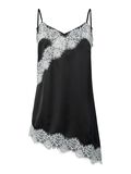 Product image thumbnail - PCARIEL ASSYMETRIC LACE  STRAP TOP, Black | 6