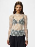 Product image thumbnail 1 PCVIO MESH TOP MED LANGE &AElig;RMER, Cloud Dancer