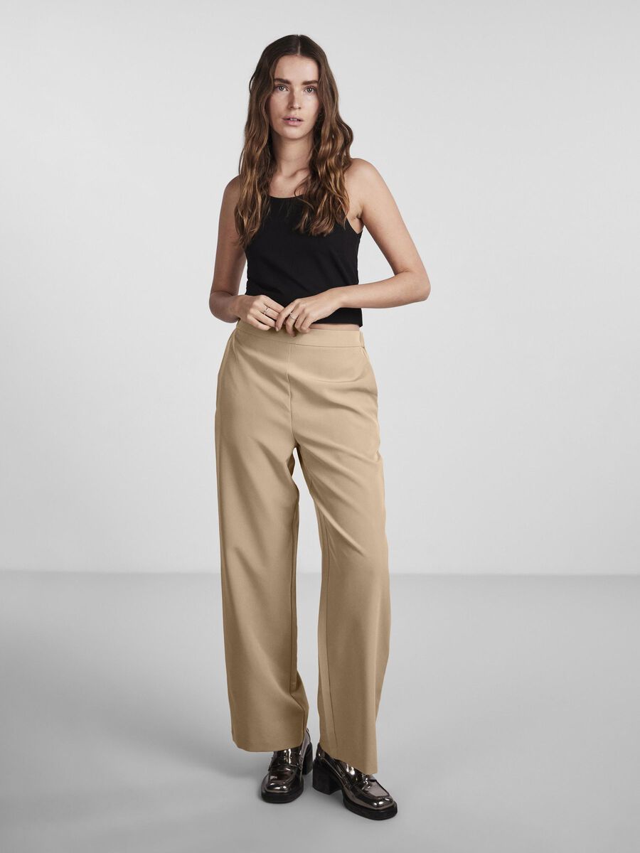 Pieces PCBOZZY WIDE-LEG TROUSERS, Silver Mink, highres - 17140744_SilverMink_005.jpg