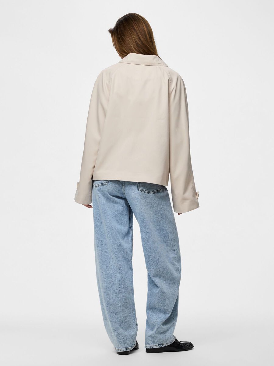 Product carousel image - PCSCARLETT SHORT TRENCHCOAT, Silver Gray | 2