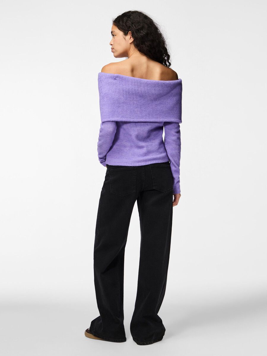 Pieces PCRIKO OFF SHOULDER KNITTED JUMPER, Paisley Purple, highres - 17153014_PaisleyPurple_004.jpg