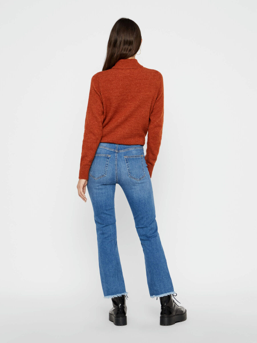 Pieces CROPPED FLARED JEANS, Medium Blue Denim, highres - 17103480_MediumBlueDenim_004.jpg