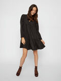 Pieces POLKA-DOT V-NECK SMOCK DRESS, Black, highres - 17100416_Black_005.jpg