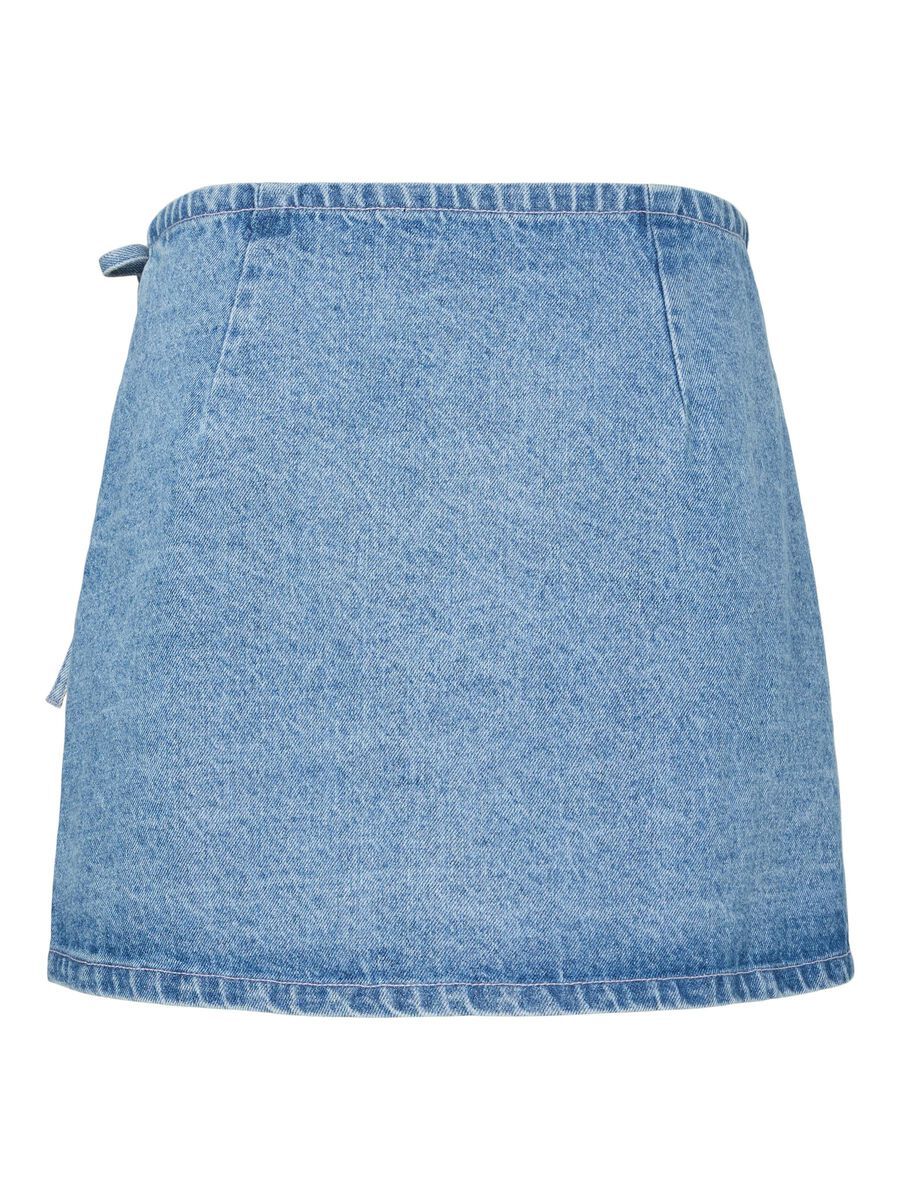 Pieces PCFLORA DENIM JUPE PORTEFEUILLE, Light Blue Denim, highres - 17159643_LightBlueDenim_002.jpg
