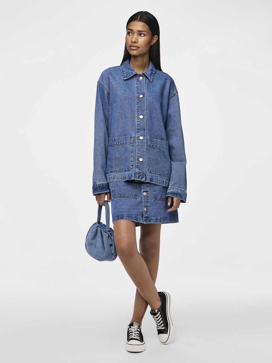 Carousel image - PCCHRISSY JEANSHEMD, Medium Blue Denim | 5