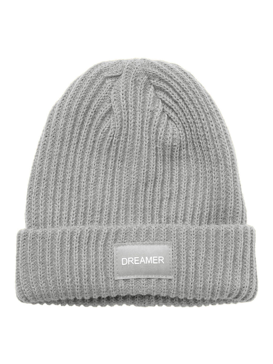 Pieces "DREAMER" BADGE HAT, Light Grey Melange, highres - 17100788_LightGreyMelange_001.jpg