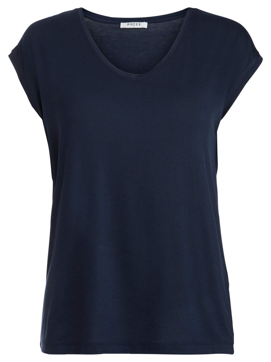 Pieces BASIC T-SHIRT, Navy Blazer, highres - 17078732_NavyBlazer_001.jpg