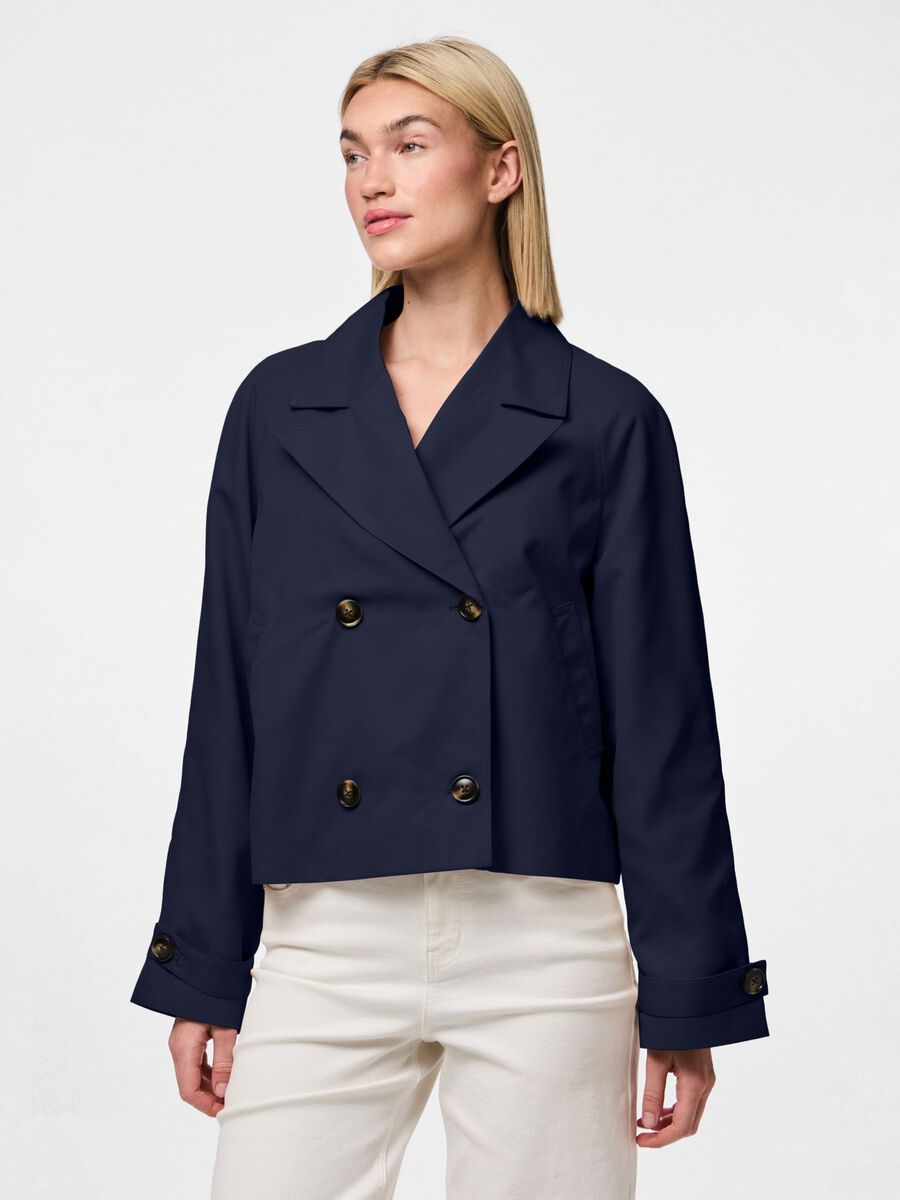 Product carousel image - PCSCARLETT SHORT TRENCHCOAT, Maritime Blue | 1