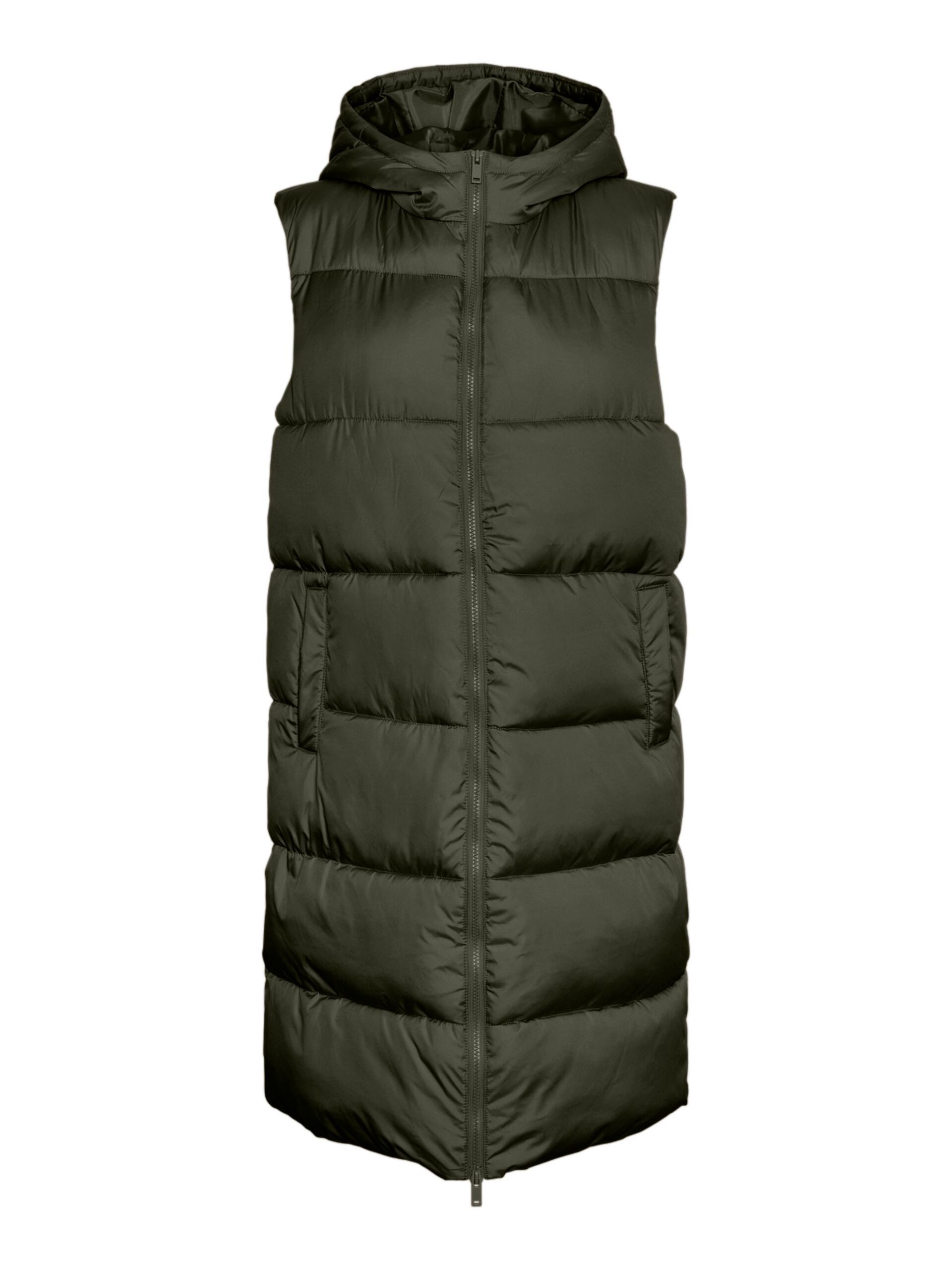 Carousel image - PCBEE LONG PADDED GILET, Forest Night | 7
