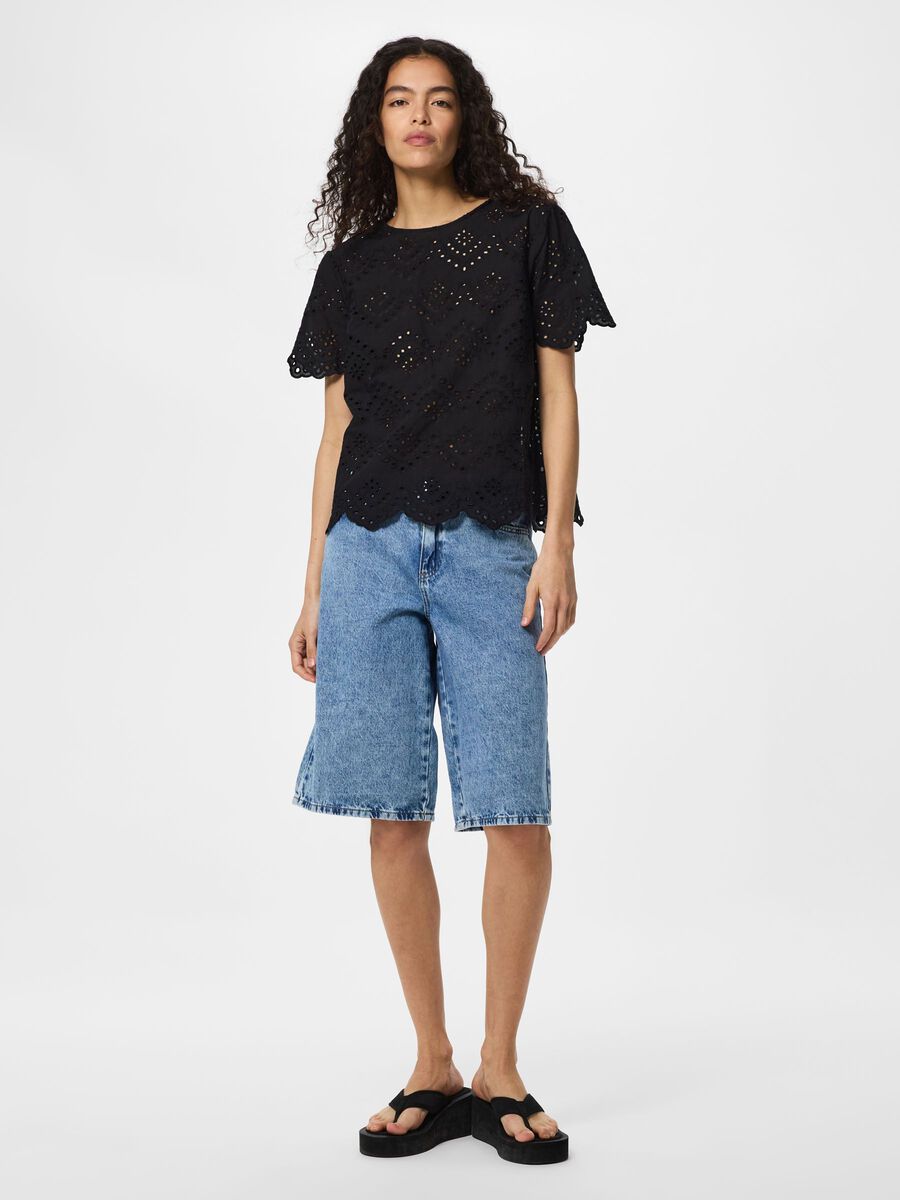 Carousel image - PCVILDE  SHORT SLEEVED BLOUSE, Black | 3