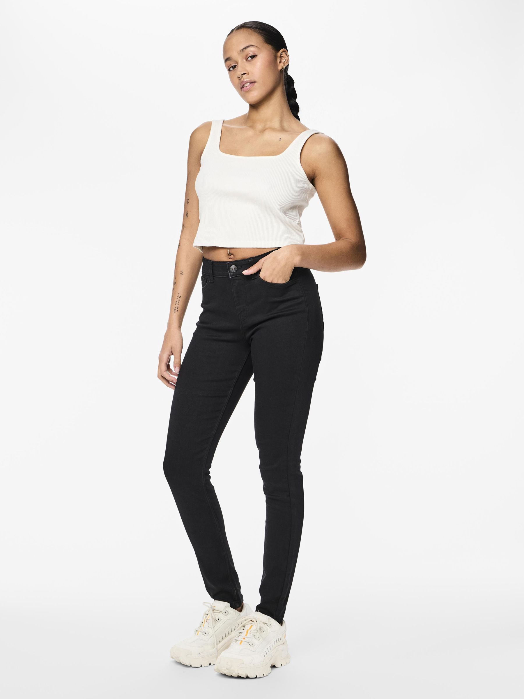 Pieces high waist skinny fit jeans 2025