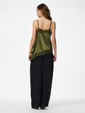 Product image thumbnail - PCNOMI SATIN LACE STRAP TOP, Burnt Olive | 2