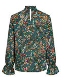 Pieces FLOWERED HIGH NECK BLOUSE, Silver Pine, highres - 17091073_SilverPine_639438_002.jpg