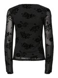 Product image thumbnail - PCFLIKKA MESH LONG SLEEVED TOP, Black | 6