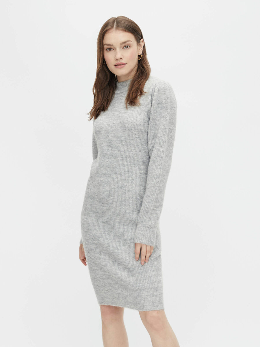 Pieces PCCANA KNITTED DRESS, Light Grey Melange, highres - 17115928_LightGreyMelange_003.jpg