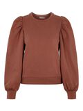 Pieces MANCHES BOUFFANTES, COTON SWEAT-SHIRT, Root Beer, highres - 17106314_RootBeer_001.jpg