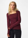 thumbnail Pcofelia  long sleeved top, colour: tawny port,, front
