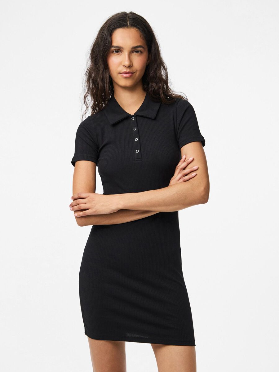 Pieces PCKITTE POLO KORT KJOLE, Black, highres - 17163553_Black_003.jpg