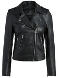 Pieces BIKER- LEDERJACKE, Black, highres - 17081264_Black_001.jpg