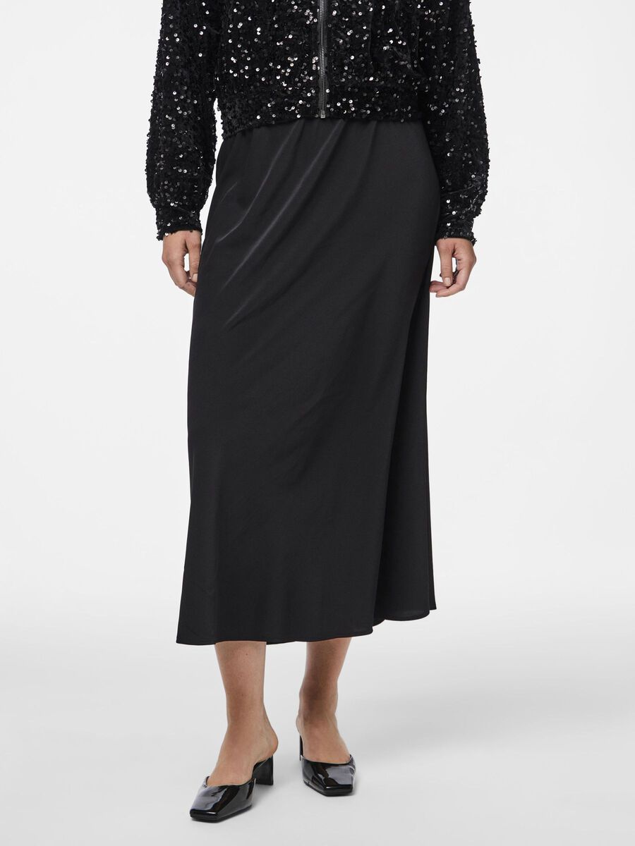Pieces PCFRANAN MIDI SKIRT, Black, highres - 17116541_Black_003.jpg