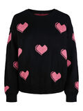 Pieces PCHEART KNITTED PULLOVER, Black, highres - 17126092_Black_946025_001.jpg