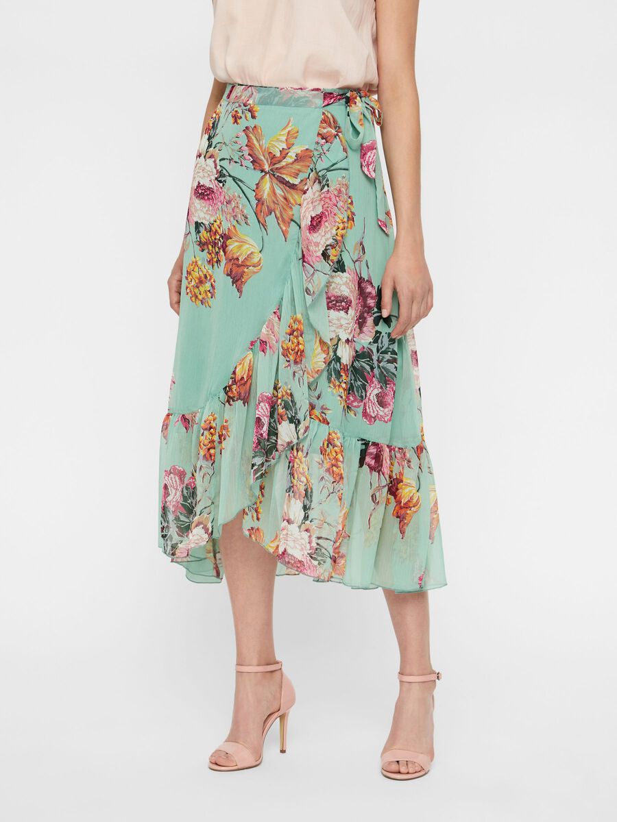 Y.A.S FLORAL-PRINT SKIRT, Granite Green, highres - 26015313_GraniteGreen_712045_003.jpg