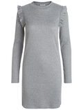 Pieces RUFFLE DRESS, Medium Grey Melange, highres - 17081687_MediumGreyMelange_001.jpg