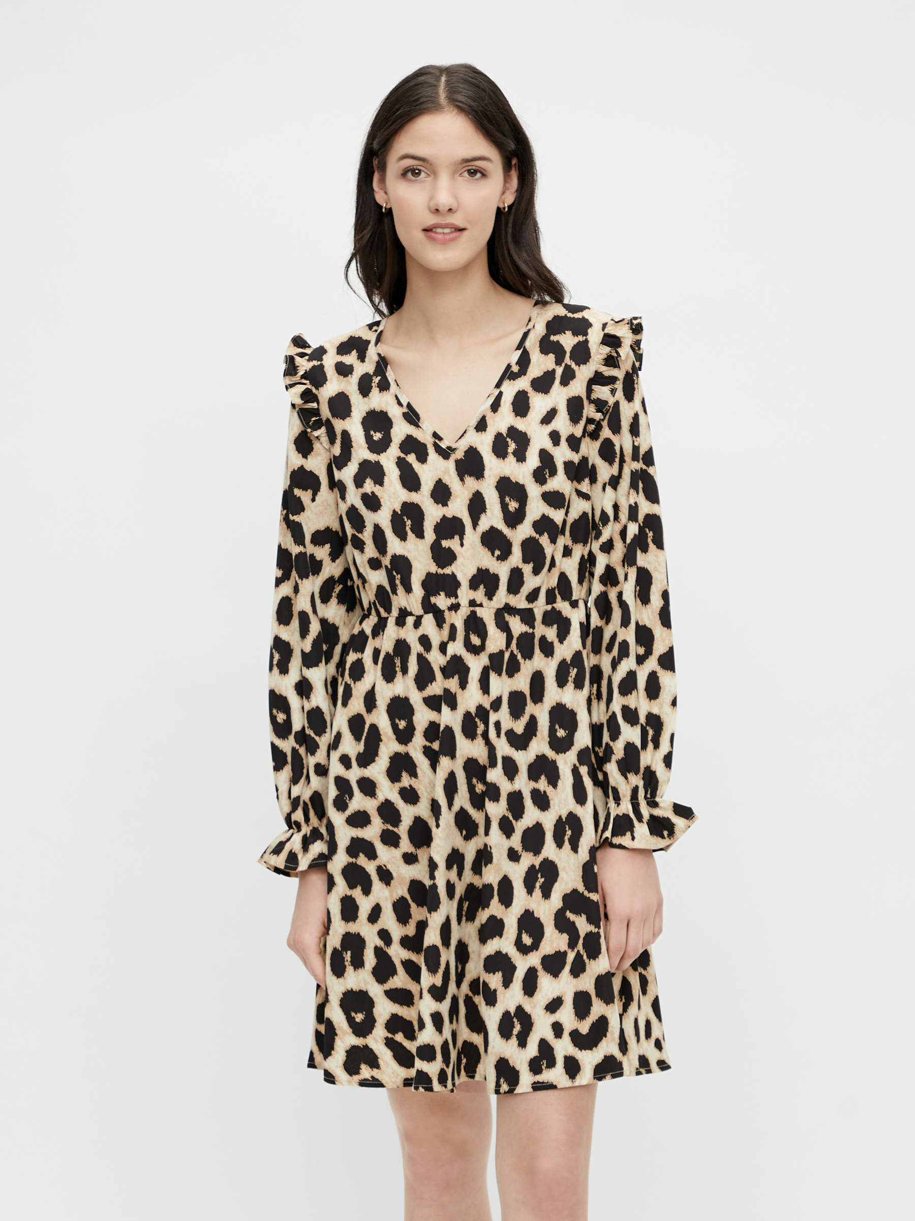 IMPRIME LEOPARD MINI ROBE Noir PIECES France