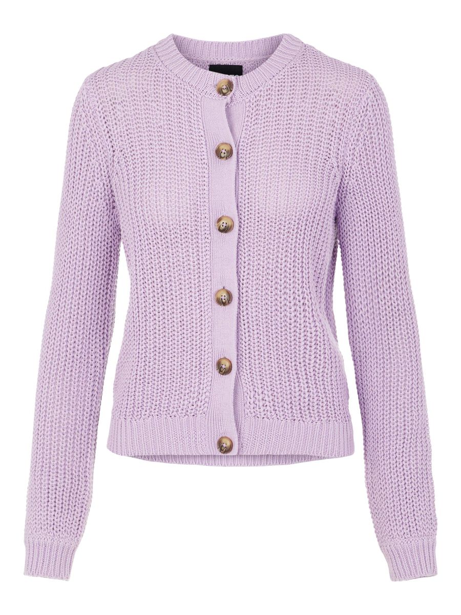 Carousel image - FARGET STRIKKET CARDIGAN, Orchid Bloom | 5