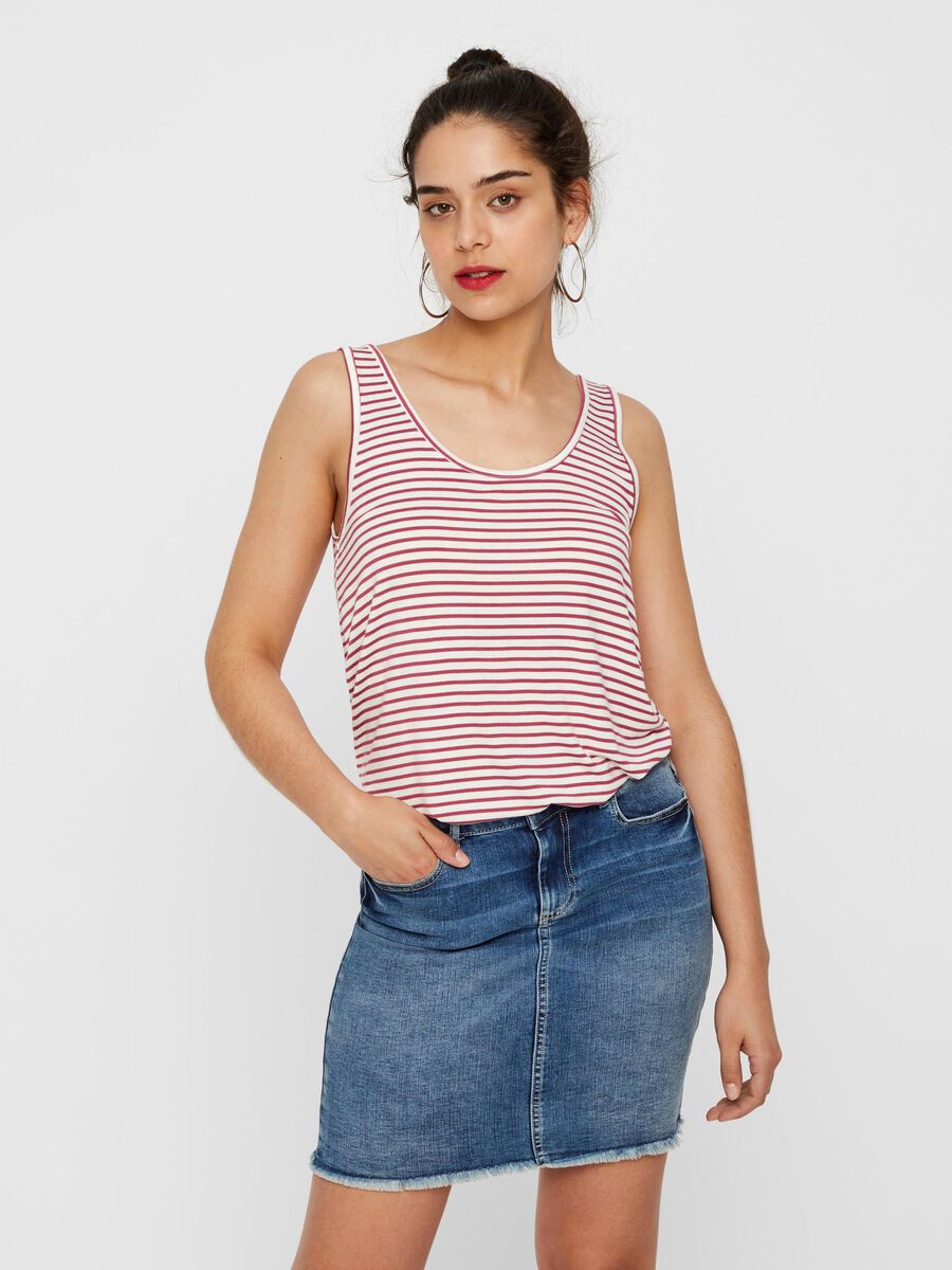 Pieces BASIC TOP UDEN ÆRMER, Bright White, highres - 17078843_BrightWhite_680915_003.jpg