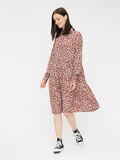 Pieces PRINTED LONG SLEEVED DRESS, Root Beer, highres - 17109858_RootBeer_811656_005.jpg