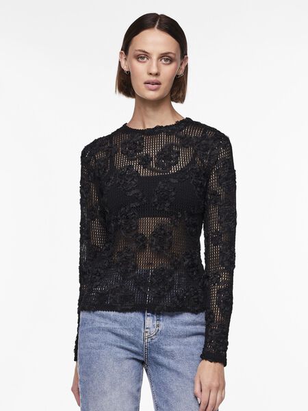 Pieces PCNURI LONG SLEEVED TOP, Black, highres - 17149717_Black_003.jpg