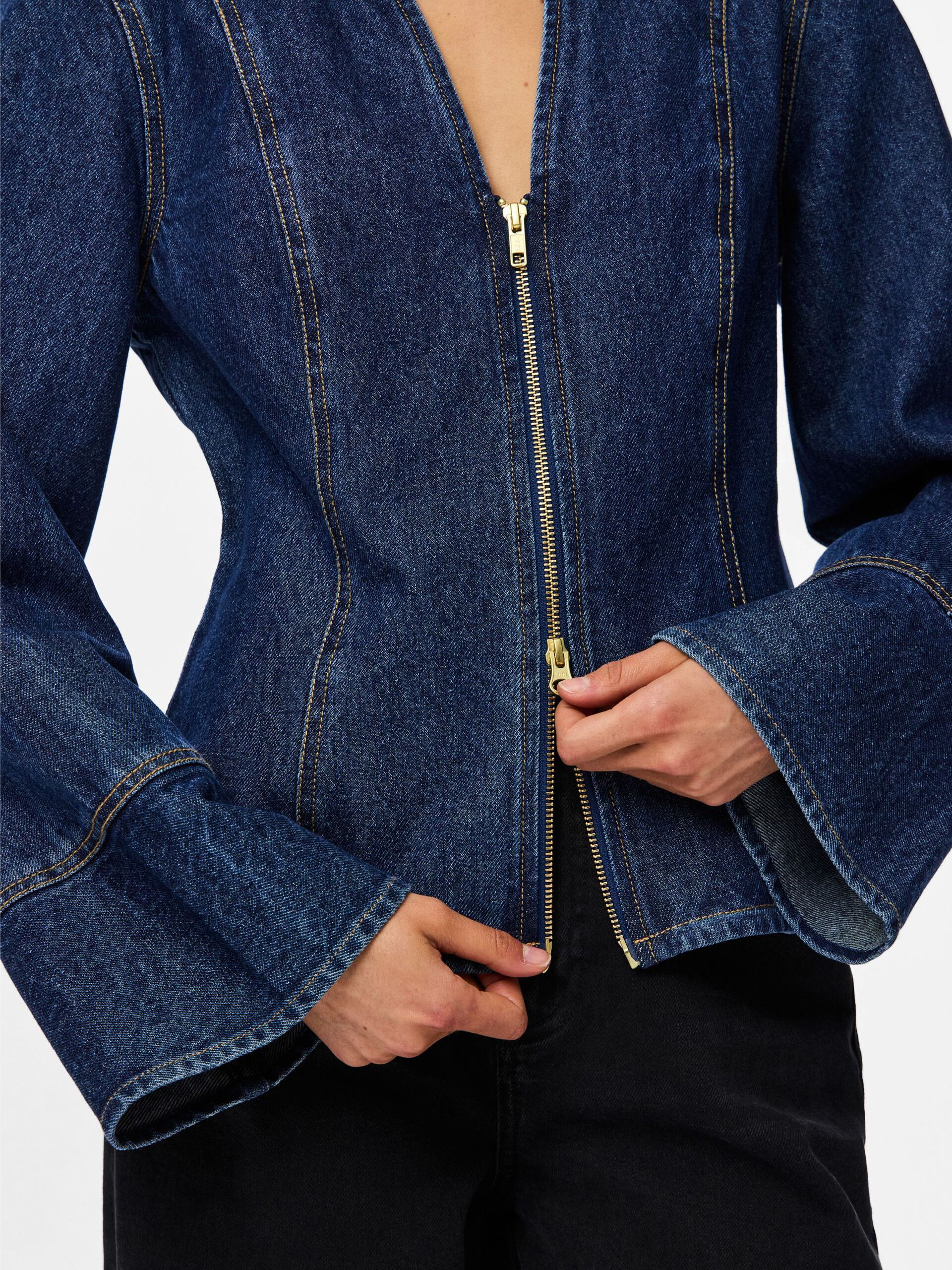 Carousel image - PCFLORA SPIJKERJAS, Medium Blue Denim | 4