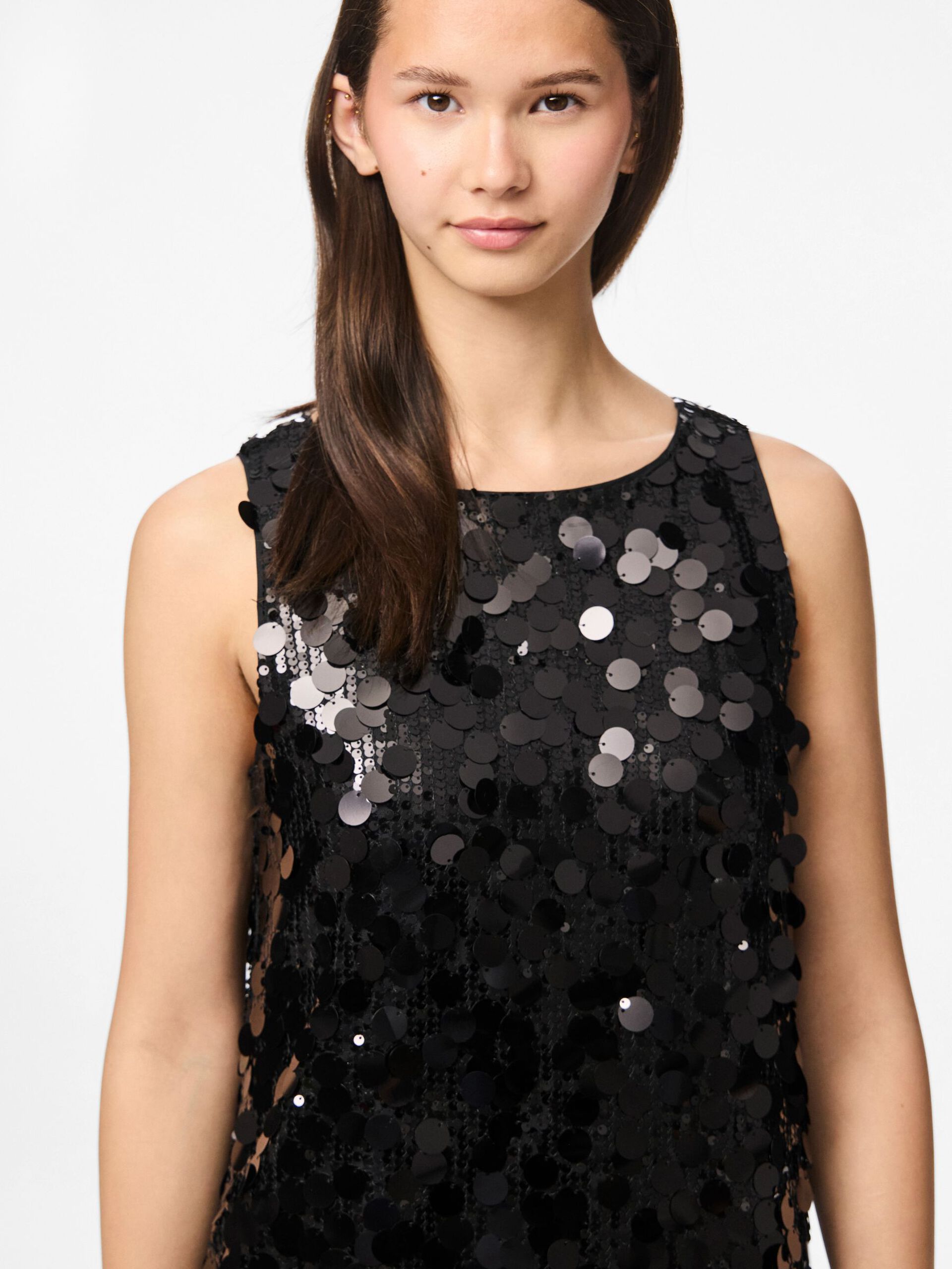 Carousel image - PCMALOU SEQUIN MINI DRESS, Black | 4