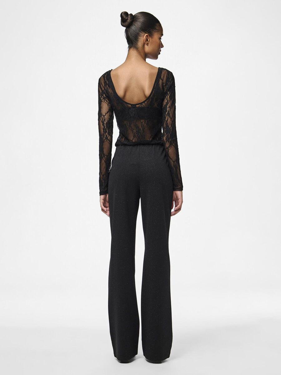Pieces PCPAIGE FLARED TROUSERS, Black, highres - 17154225_Black_1149397_004.jpg