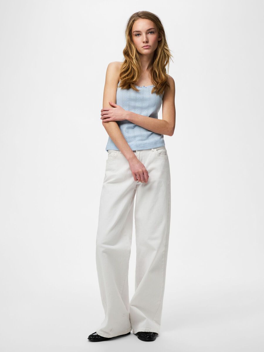 Carousel image - PCMARIE POINTELLE SINGLET, Cashmere Blue | 3