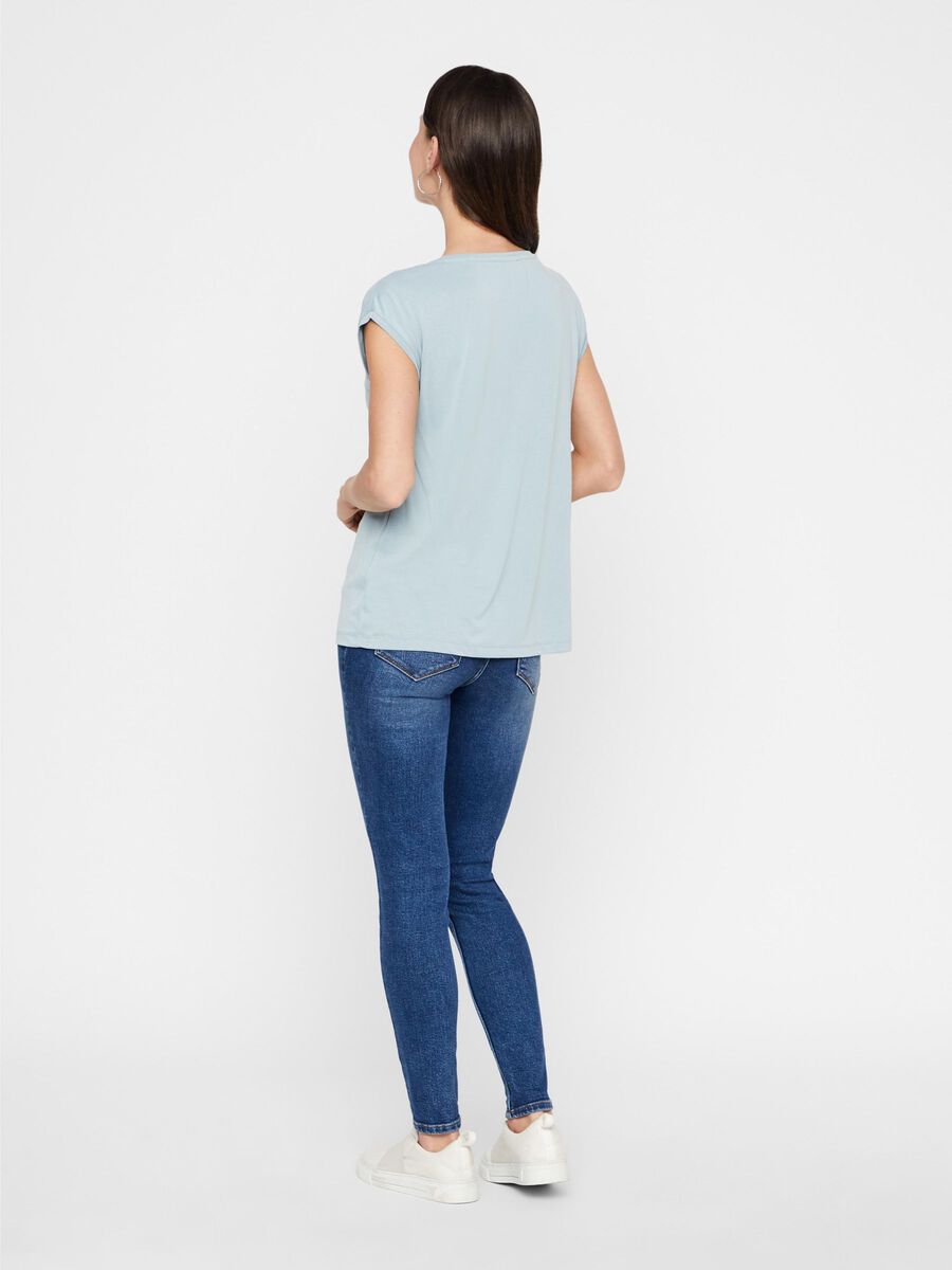 Carousel image - PCKAMALA V-NECK T-SHIRT, Slate | 2