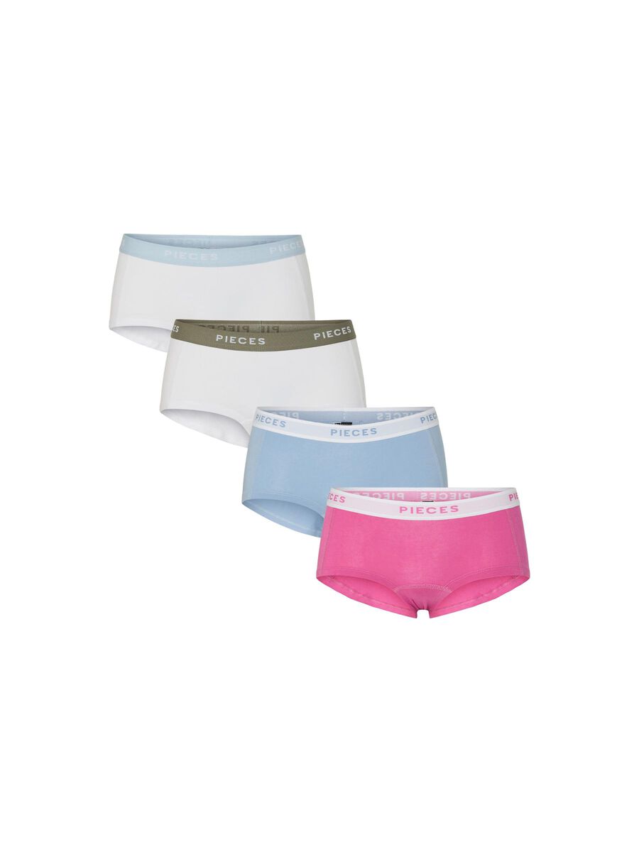 Pieces PCLOGO LADY 4-PACK BOXERSHORTS, Fiji Flower, highres - 17106857_FijiFlower_1162259_001.jpg