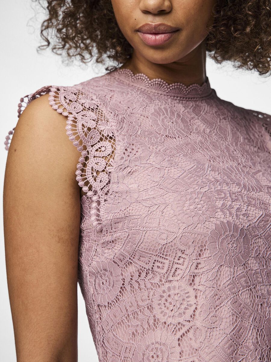 Carousel image - PCOLLINE BLONDE TOP UDEN &AElig;RMER, Woodrose | 4