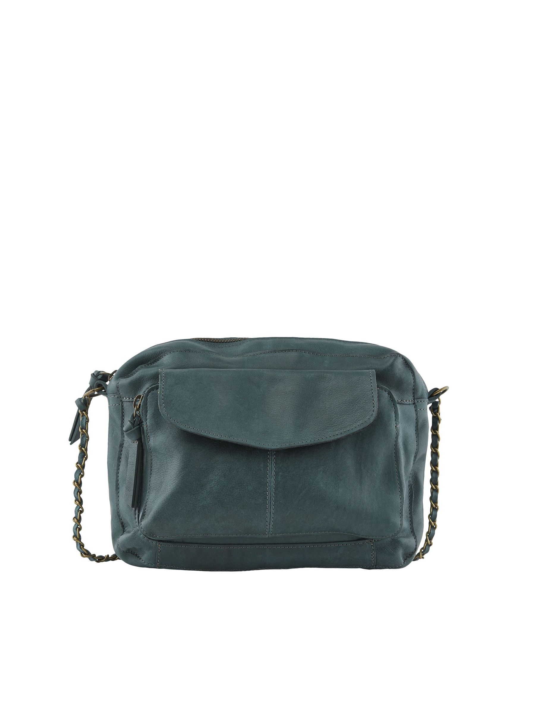 CUIR SAC BANDOULIERE Vert PIECES France