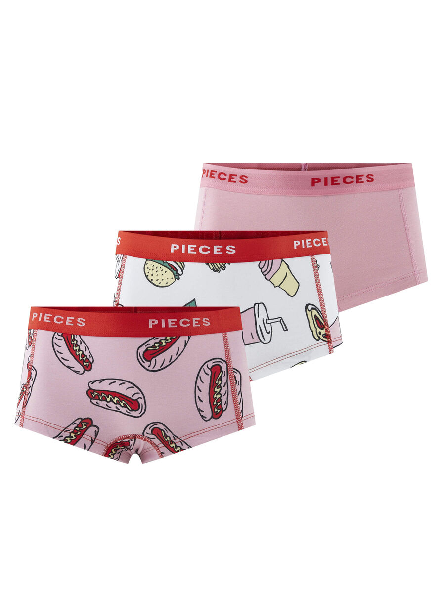 Pieces FAST FOOD PRINT UNTERHOSE, Sea Pink, highres - 17105857_SeaPink_786937_001.jpg