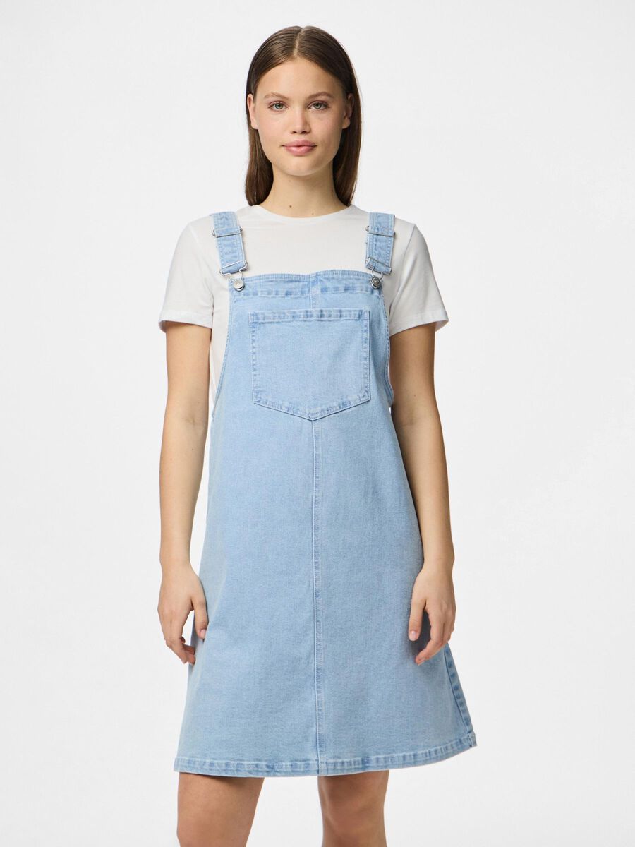 Pieces PCMONICA DENIM  SPENCER DRESS, Light Blue Denim, highres - 17161328_LightBlueDenim_003.jpg