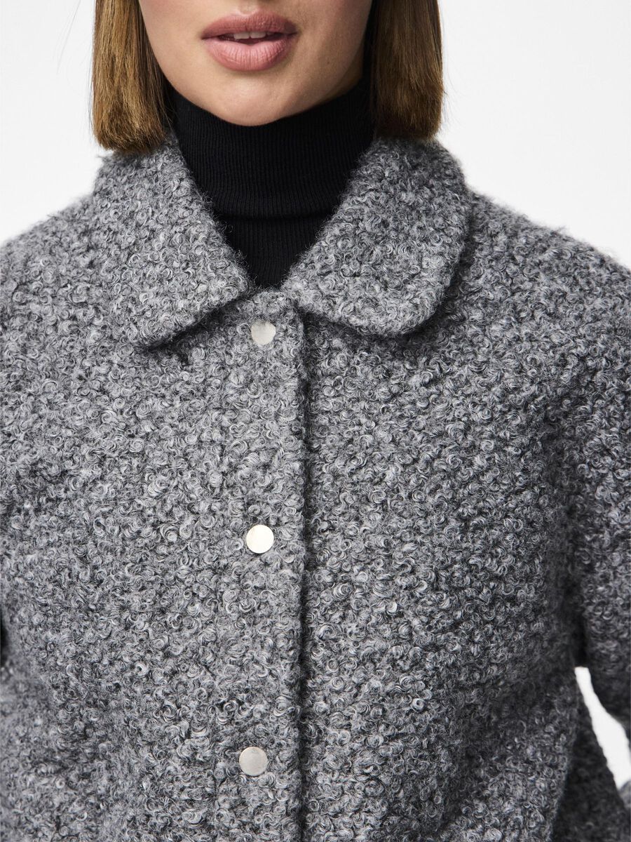 Carousel image - PCNADIA KORT JAKKE, Medium Grey Melange | 4