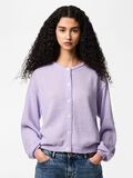 Product image thumbnail - PCIDA KNITTED CARDIGAN, Pastel Lilac | 1