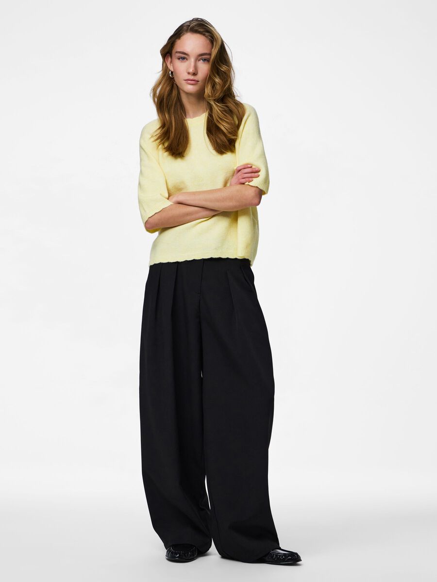 Product carousel image - PCRATH KNITTED T-SHIRT, French Vanilla | 1