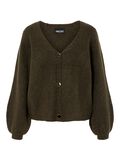 Pieces BALLOON SLEEVED KNITTED CARDIGAN, Black Olive, highres - 17115629_BlackOlive_872581_001.jpg