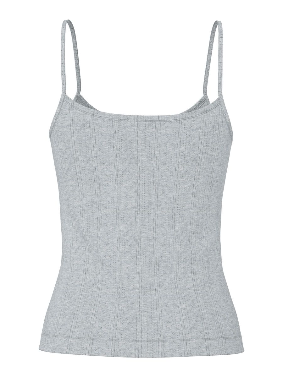 Carousel image - PCMARIE POINTELLE SINGLET, Light Grey Melange | 2
